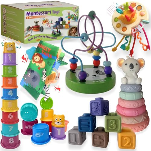 Juguetes Bebe 6 Meses - Juguetes Montessori Bebes 6-12 Meses | 6 EN 1 | Juegos Niños 1 año, Brinquedos Bebe 1 Año, Baby Toys 6 To 12 Months, Juegos Montessori, Regalos Originales Bebes