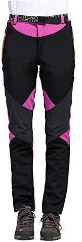 Fleecefodrade softshellbyxor för kvinnor, vandring snöskidbyxor utomhus vattentät vinter softshell promenader snowboardbyxor vindtät vattentät snöbyxa