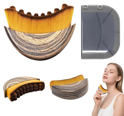 Brosse drainage lymphatique visage, Brosse lymphatique visage, brossage à sec pour le menton et la mâchoire, conçue de façon ergonomique pour s'adapter à la peau avec précision