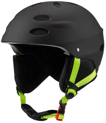 Baoblaze Casco da da Neve, Casco Sportivo, Regolabile, Accessori da, Copricapo per Pattinaggio a Rotelle, Skateboard, Sport all'Aria Aperta, Uomo, Nero