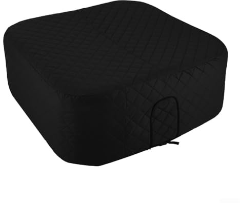 Copertura gonfiabile con isolamento impermeabile e tecnologia di assorbimento solare, per ritenzione del calore tutto l'anno (nero)