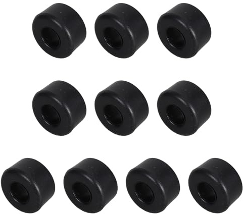 LOEFLIFA 10pcs Black Pu Shock Absorbing Bushings Roller Skate Parts Double Row Quad Wheels Accessories Universal Skateboard Riser Pads for Roller Skating
