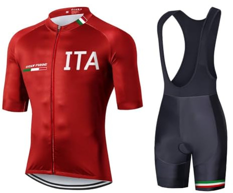UGLY FROG Men's Cycling Clothes Short Sleeve Jersey+Bib Shorts Set