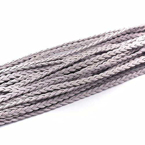 WEDSA 10 Meter/Packung weiche Textur Halskette Seil Armbänder Schnüre Traumfänger Kleidung Hut Schuhe Kleidung Heimtextilien DIY Material-Silbergrau