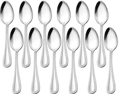 E-far Stainless Steel Teaspoons Set of 12, 6.7 Inch Small Spoons for Tea