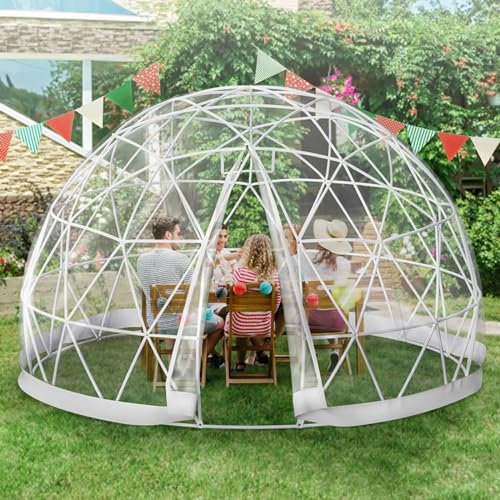 Bubble Gazebo-tält Transparent utomhustält Bubble House Camp Stjärntält, 4-10 personer Kupolträdgård Uteplats Skyddsrum, Varmt solrum på vintern för restauranger Utomhuscamping