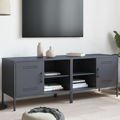 ShGaxin TV-möbler 2 stycken stål grå antracit 68 x 39 x 50,5 cm, TV-bord, TV-skåp, TV-bord, vardagsrumsmöbler, TV-bord, vardagsrumsbord TV - 842999