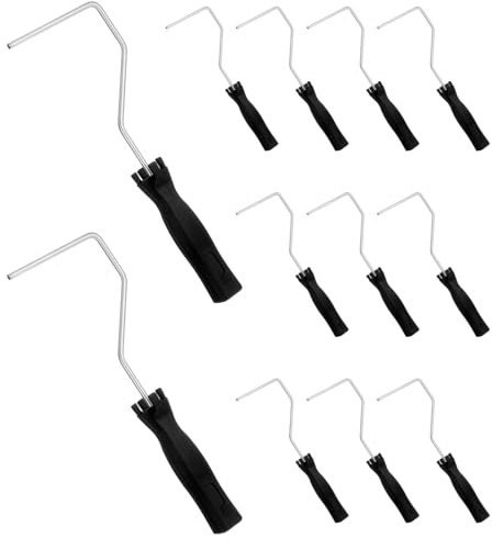 12 Pcs 4 Inch Mini Roller, 12 Inch Frame Paint Roller Fiberglass Roller Tool Painting Roller Frame Roller Paint Brush Painting Supplies for Wall House Homes