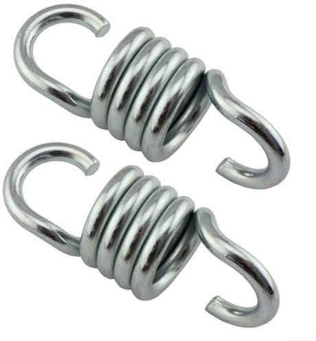 Suspensión de acero de 7 mm para porche, suspensión resistente para sillas, bancos, hamacas, montaje en techo, muelles helicoidales que absorben los golpes para un movimiento suave (2 unidades)