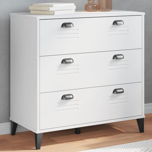 Viken Armoire de ménage en bois blanc, armoire polyvalente pour bureau, couloir, cuisine, buanderie, facile à monter