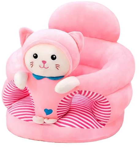 Sedia da Sit Up per Bambino, Simpatico Cartone Animato Gattino Sedia da Sit Up per Neonato Peluche Divano da Seduta per Bambino per Camera da Letto, Soggiorno, Asilo Nido, Appartamento