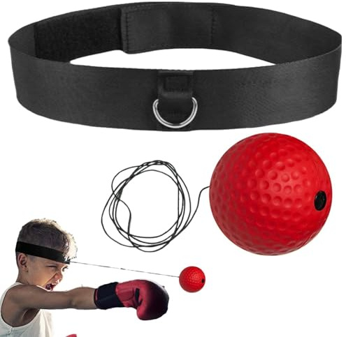 Generico Set di Fasce per Capelli con Palline per riflessi da Boxe, Palline per riflessi da Allenamento per Boxe, Palla per da React Training con Fascia, Attrezzatura da Allenamento Palla Reflex