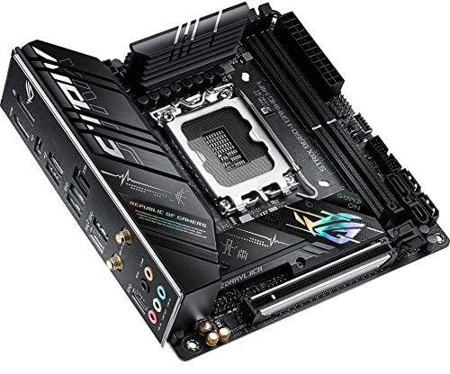 ASUS ROG Strix B660-I Gaming WiFi LGA 1700(Intel 12th Gen) Mini-ITX Motherboard(PCIe 5.0, 8+1 Power Stages, DDR5,WiFi 6,2.5 Gb LAN, 2xM.2 PCIe 4.0 NVMe SSD Support, USB 3.2 Gen 2x2 Type-C)