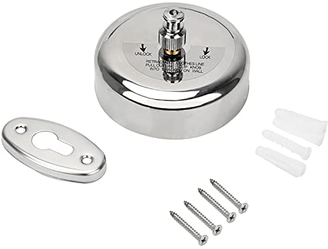 MASIDEF MEMBER OF THE WüRTH GROUP Cavo Stendibiancheria Richiudibile Retraibile, Misura 2.8 m, Acciaio Inox Inossidabile Antiruggine, Estensibile Ideale per Interno e Esterno, Casa e Giardino, grigio