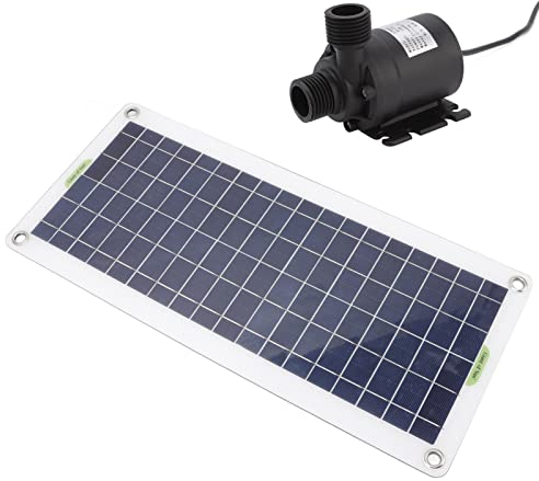 Pannello Solare in Polisilicio da 30 W, Kit Pompa Dell'acqua Fontana Alta per Laghetti Alimentati Dal Sole Giardini Efficienza Modulo Fotovoltaico Generazione di Energia