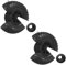 TRUTZHOLM 2X pannensicheres Sackkarrenrad 260x85mm Vollgummi 3.00-4 PU Ersatzrad für Sackkarre Rad Reifen 75mm Nabenlänge (Schwarz, zentrierte 75 mm Nabe)