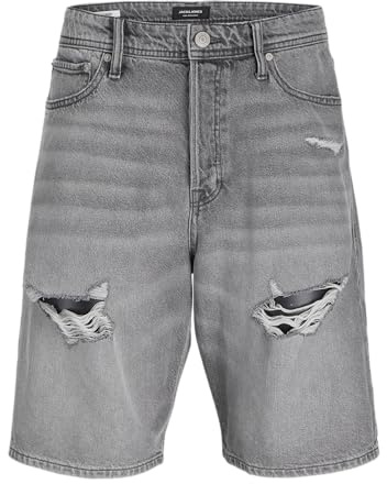 Jack & Jones Jjialex Jjoriginal Sq 073 - Pantalones Cortos, Grey Denim, M