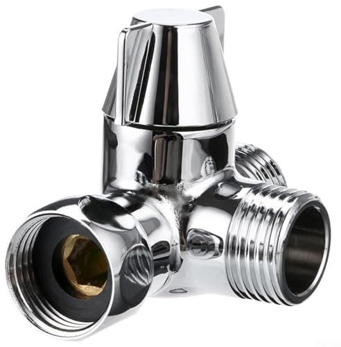 3-Wege-Umstellventil, T-Adapter, Duschschlauch-Verteiler, Messing, 3-Wege-Duschkopf, für die meisten Anwendungen