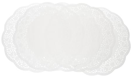 Hoement 140feuilles Napperons Papier Dentelle Ronds Blancs Pour Gâteaux Desserts Et Événements Comme Mariages Anniversaires Et Décorations De Table