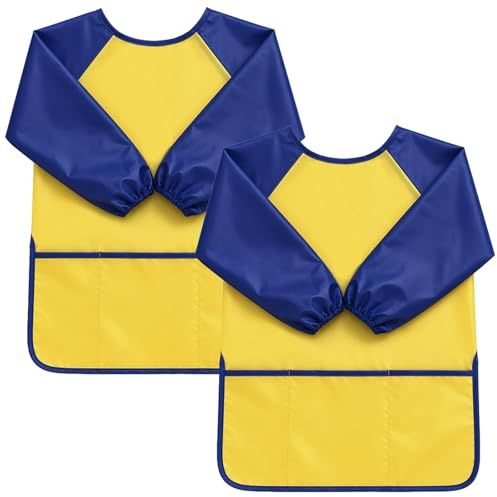 FEMONGY 2 pièces Tablier peinture enfant, Blouse peinture enfant