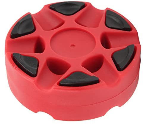 Hockeypuck Tät konsistens platt Lätt glidande rullhockeypuck i plast för daglig skridskoträning och tävlingsanvändning (Red)