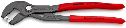 KNIPEX Schlauchschellenzange für Click-Schellen auf SB-Karte mit rutschhemmendem Kunststoff überzogen 250 mm, 85 51 250 C SB