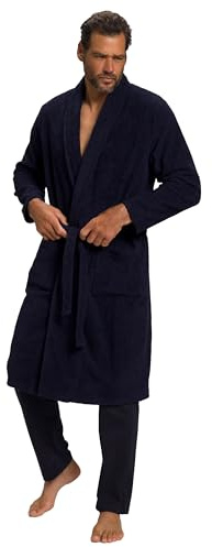 JP 1880 Homme Grandes Tailles Peignoir éponge col châle Tissu en Coton Bleu Marine 3XL 702388 76-3XL