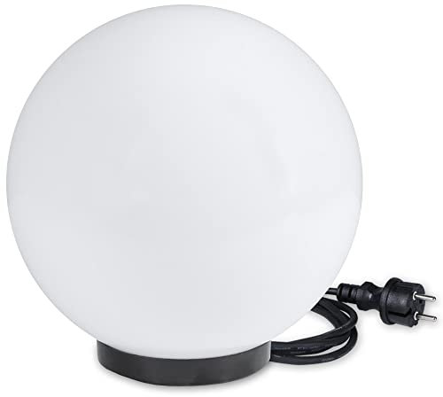 Kugelleuchte inkl. 3m Anschlußkabel Ø 40cm Kugellampe Gartenleuchten Aussen Terrassenleuchte IP44 witterungsbeständig 230V