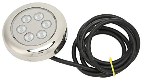 Luz LED Marina,IP68 Resistente Al Agua 316 Acero Inoxidable con 6 Perlas de Lámpara LED,12 24 V 1, 5 M Luz de Pesca Nocturna para Caravanas,Vehículos Recreativos,Barcos,Techos de(RGBW/22, 5 W)