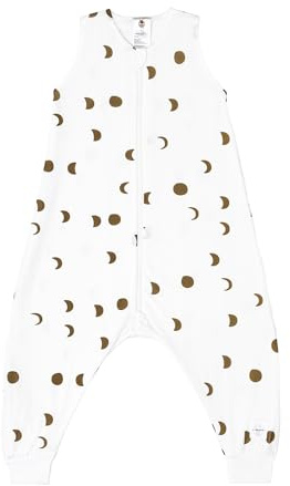 Casual barn sovoverall med ben 0,5 tog andas av jersey med TENCEL™ Lyocell/Sleeping Jumper Moon milky, storlek 98/104