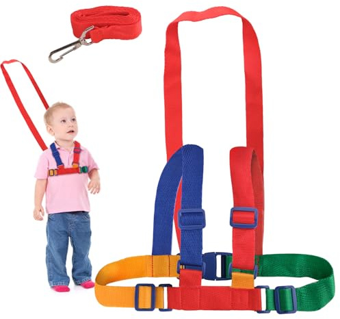 yingd Baby Reins, 2 in 1 Toddler Reins for Walking, Anti-Lost Baby Walking Harness, Adjustable Safety Kids Leash, Lightweight Child Toddler Leash for 1-3 Years Boys and Girls
