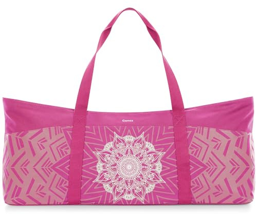 Gonex Borsa Tappetino Yoga Donna 60L Borsa Palestra Porta Tappetino | Tela resistente, lavabile in lavatrice, adatta alla maggior parte dei tappeti, grande apertura accesso rapido