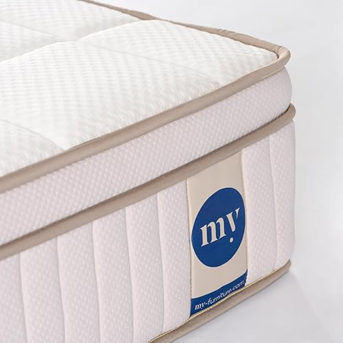 My Furniture Luxury King Mattress 5ft - 10in - 25cm Medium-Firm Orthopaedic Euro-Top Hybrid, 5-Zone Pocket Spring & Gel Memory Foam, Tencel Cover - 100-Night Trial, 5-Year Warranty plus Free Protector