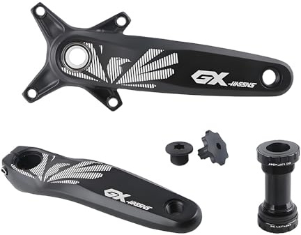 HillMiles MTB Pédalier VTT, pédalier vélo, manivelle/manivelle+boîtier de pédalier/manivelle+boîtier de pédalier +Plateau denté en Option (manivelle et boîtier de pédalier, manivelle 170 mm)