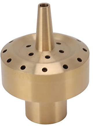 Colonna con ugelli per fontana in ottone, testina di spruzzo con irrigatore d'acqua, fontana a getto multidirezionale con effetto floreale, diffusione porosa per laghetto da (G2 pollici)