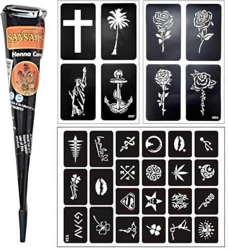 NHPY Kit Tatuaje Temporal Adulto Tattoo,Tatuajes Temporales Adultos,Tatuajes Personalizados,Tatuajes Temporales Falsos DIY,4Pcs