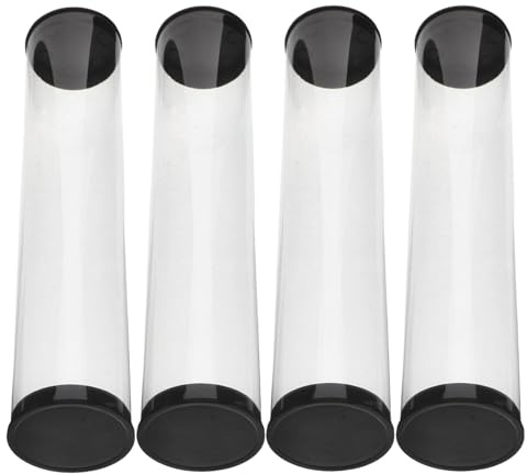 YARNOW Contenitore Trasparente per Palline da Golf 5 Posti con Coperchio, Tubo Portapalline in Plastica Resistente, Custodia Compatta e Stabile per Raccolta e Trasporto Golf,