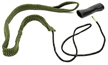 ZEITWISE 9mm Cal .38 .357 | Putzschnur zum Reinigen von Kurzwaffe u. taktischen Langwaffen mit kurzem Lauf (AR15 etc.) Univeralschnur mit Zwei integrierten Bronzebürsten + Griff