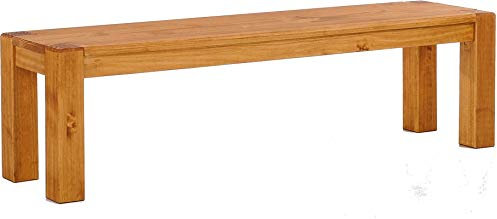 Sitzbank 180 cm Rio Kanto Honig Pinie Massivholz Esszimmerbank Küchenbank Holzbank - Größe und Farbe wählbar Brasilmöbel