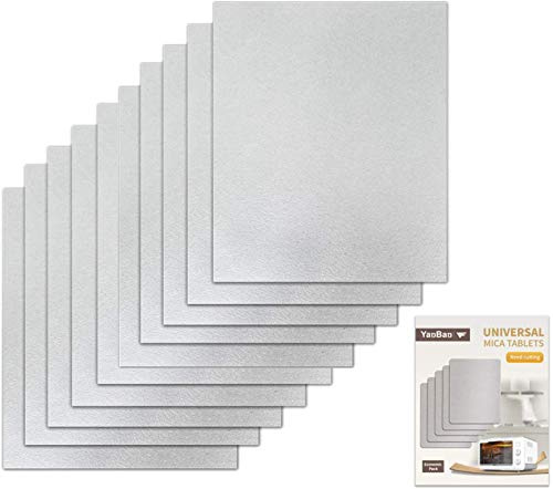 YanBan 10 Pack Replacement WaveGuide Cover Mica Plates Plates Microwave Oven Repair Part for Household Appliances, 150 x 120 mm