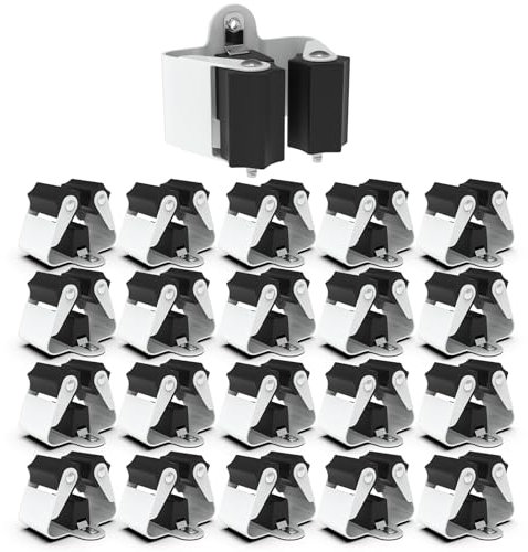 3-H 20 Stück Gerätehalter Set, Besenhalterung Wand Gartengerätehalter Besenhalter, Wandhalterung für Besen Gartengeräte Schaufel Wischmopp, Stahl Werkzeughalter Zuhaus Garten Garage, Schwarz
