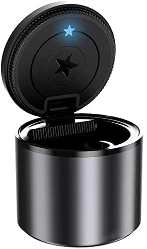 Auto Rauchfreien Aschenbecher Für Audi Q5 2013-2021, Mini Mülleimer Aschenbecher Mit Tragbarer Aschenbecher,A-Black