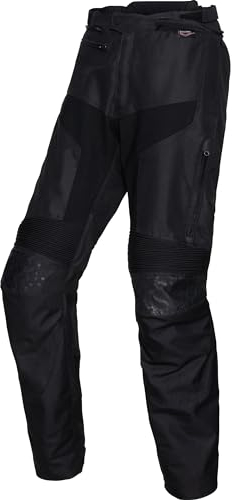 FLM Grip WP Textilhose - Wasserdicht & Atmungsaktiv - Clime-Max Membran - Mit Knieprotektoren - Schwarz