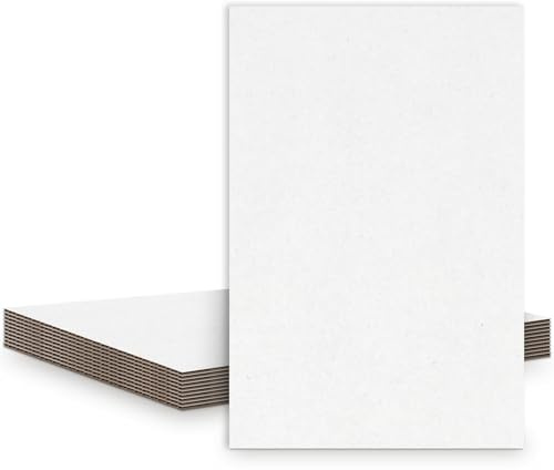 Golden State Art, 10 Pack 24x36 Corrugated Cardboard Sheets Flat Layer Pads Packing Card Boards for Packaging, Storgaed, Moving, Mailing and Craft Supplies (One-side White)