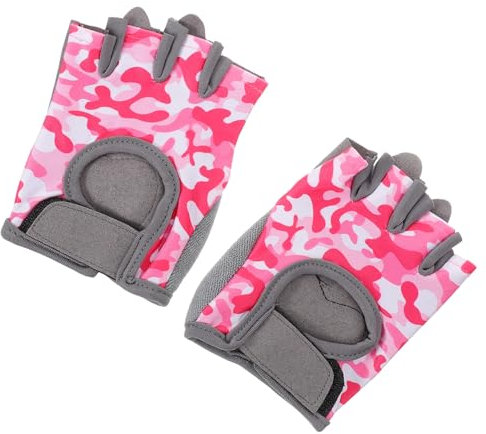 BCOATH Junge Mädchen Fahrradhandschuhe Halbfinger rutschfest Atmungsaktiv Winddicht Für Outdoor Sport Aktivitäten Wie Klettern Joggen Radfahren Geeignet Mit Stoßdämpfender Polsterung
