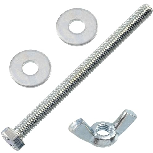 AERZETIX - Kit ensemble de 25 écrous papillons à oreilles M5 + 50 rondelles plates larges pour vis M5 + 25 boulons M5x50 mm à tête hexagonale - en acier