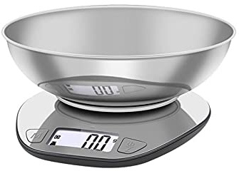 JINGYAN Báscula de Cocina Escala de Cocina Digital Acero Inoxidable, Adecuado para, tamaño: 19.5cm * 18 cm, 1 PCS