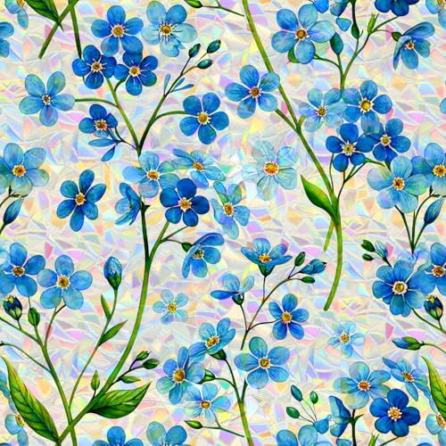 SOMWISE Rainbow Window Privacy Film,Heat Control,UV Blocking,Anti-Glare,Day & Night Privacy Protection & Decoration for Home, Bathroom,Glass Door,Static Cling,Renter-Friendly with Installation Tools