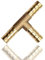Conector de púas de 8 mm, 3 vías, latón macizo, manguera en T, adaptador de conector para combustible, aire, agua, gas, aceite (paquete de uno)
