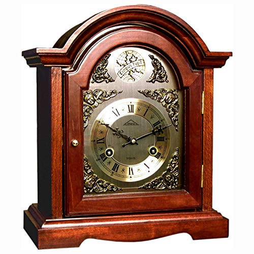 Duve 72223 Orologio a pendolo in legno da tavolo con movimento meccanico carica 31 giorni